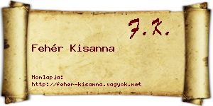 Fehér Kisanna névjegykártya