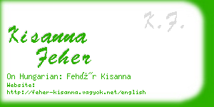 kisanna feher business card